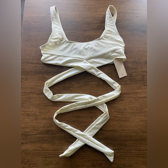 NWT ris-k shine wrap around bikini cream L - Picture 6 of 11